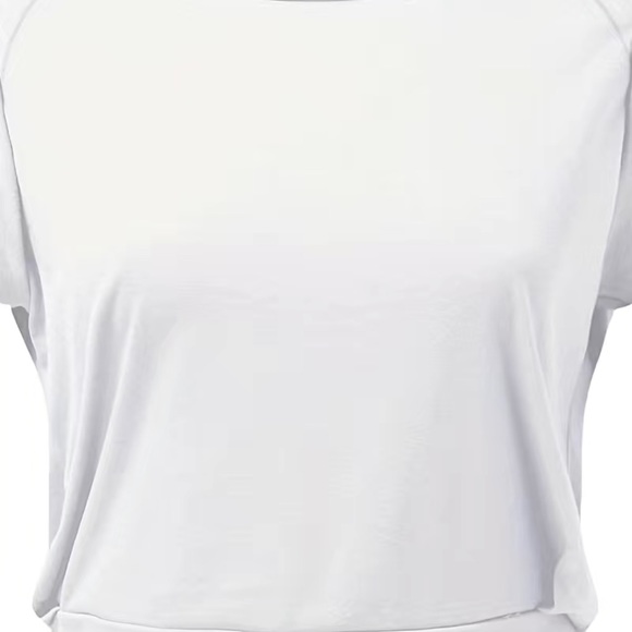 Crew Neck Crop Tank Top, Solid Casual Top For Summer & Spring, Women's Clothing - Picture 1 of 5